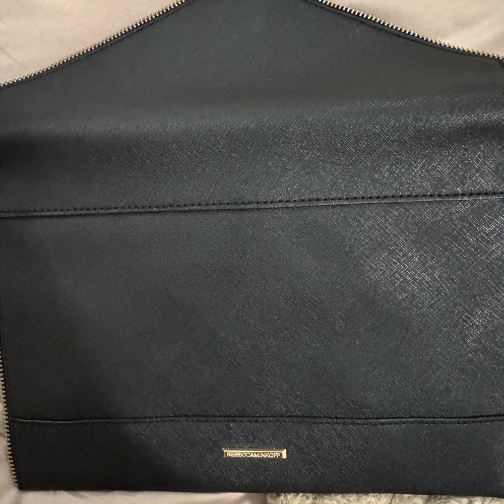 Rebecca Minkoff Black Clutch with Gold Accents - Picture 3 of 4